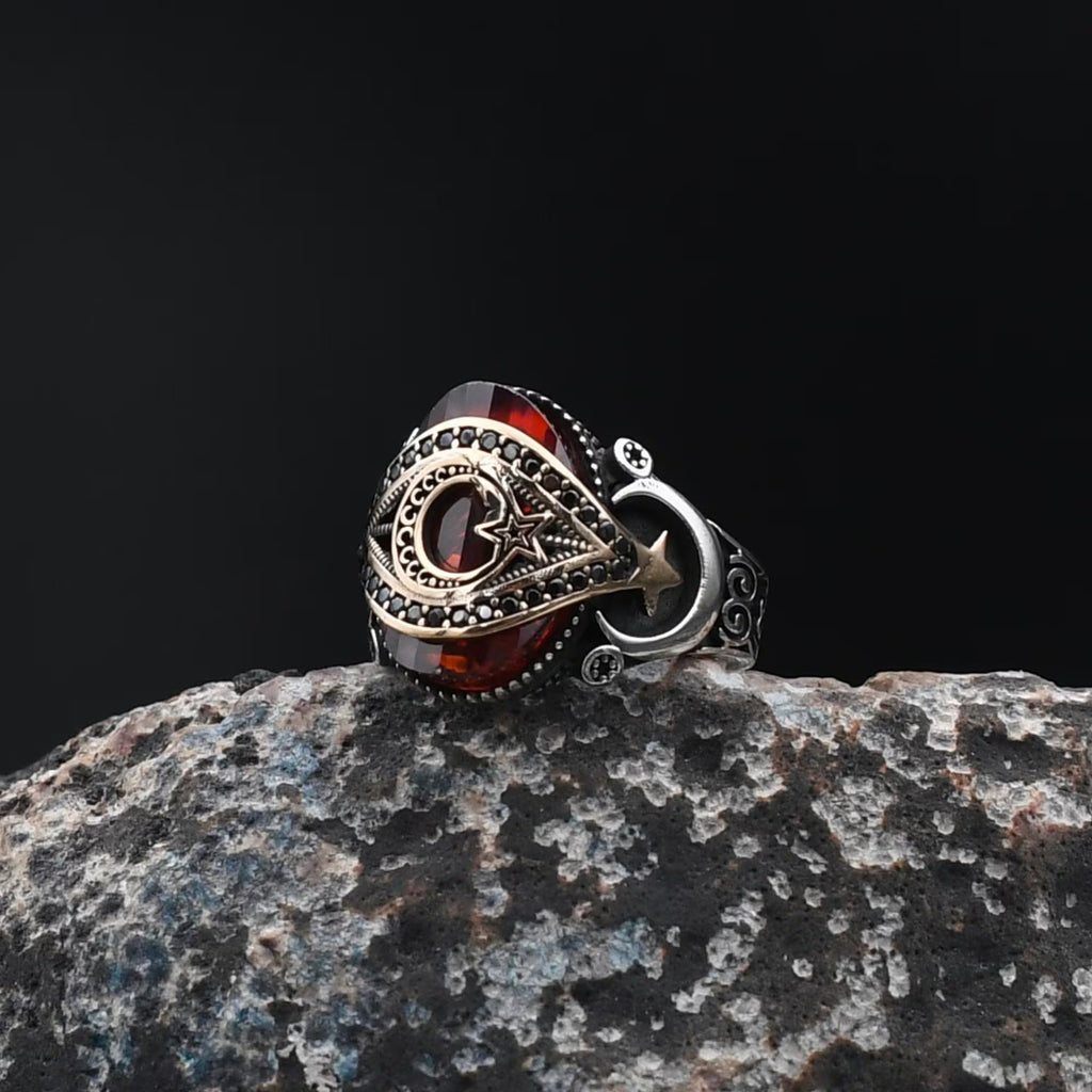 Moon and Star Ring