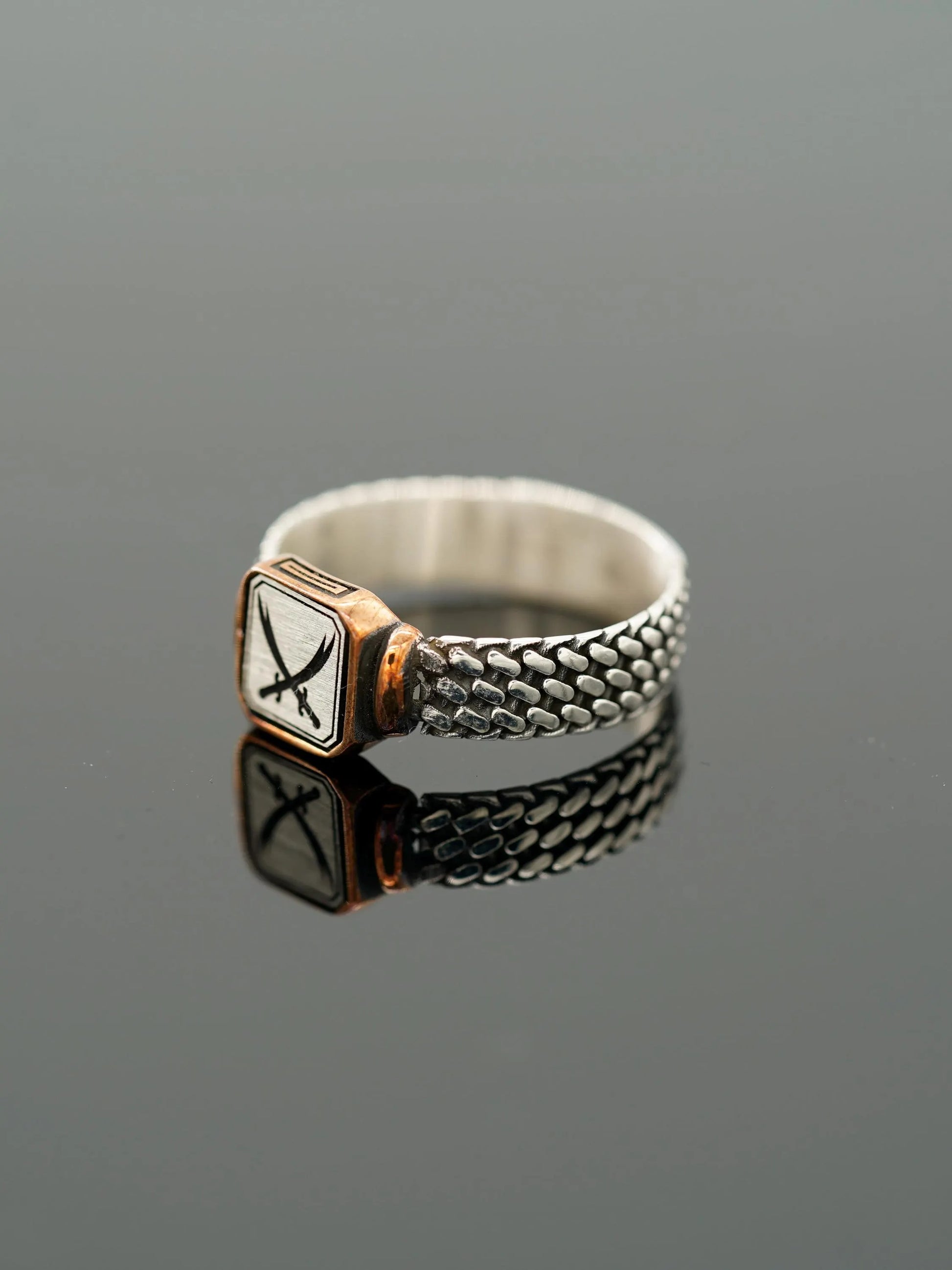 Handmade Sterling Silver Double Zulfiqar Sword Ring