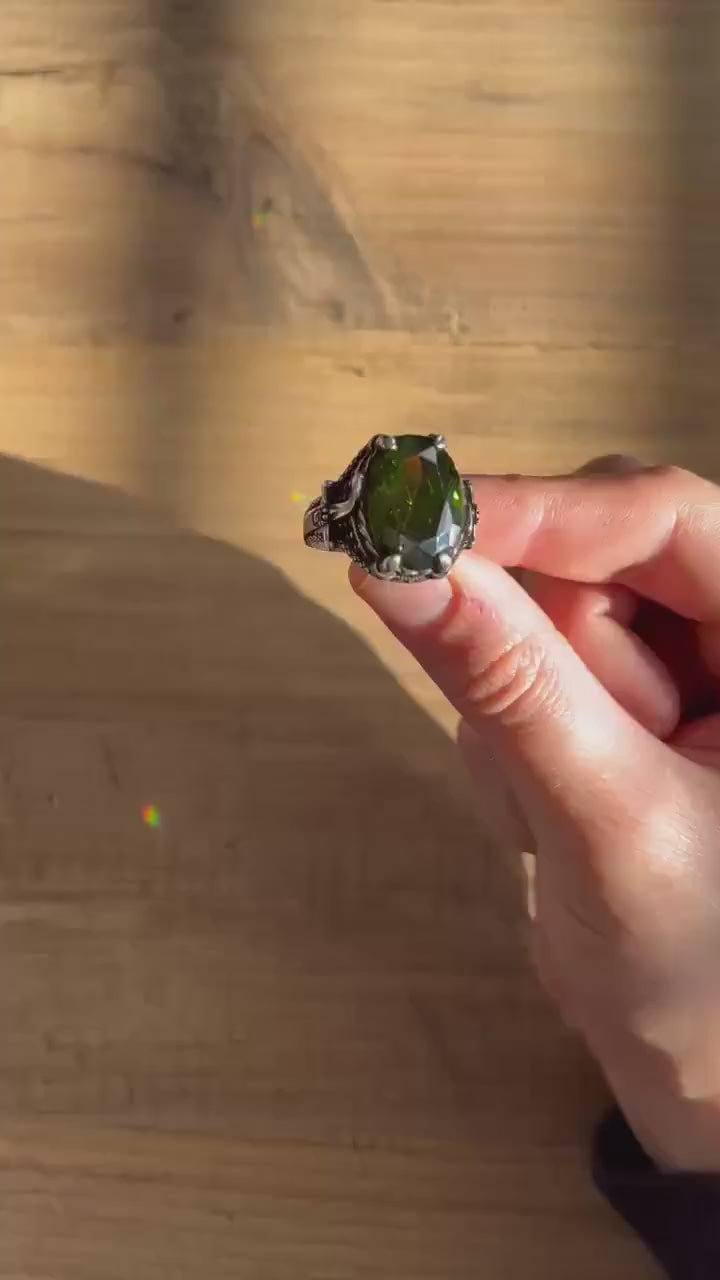 Peridot Sultan Ring for Men