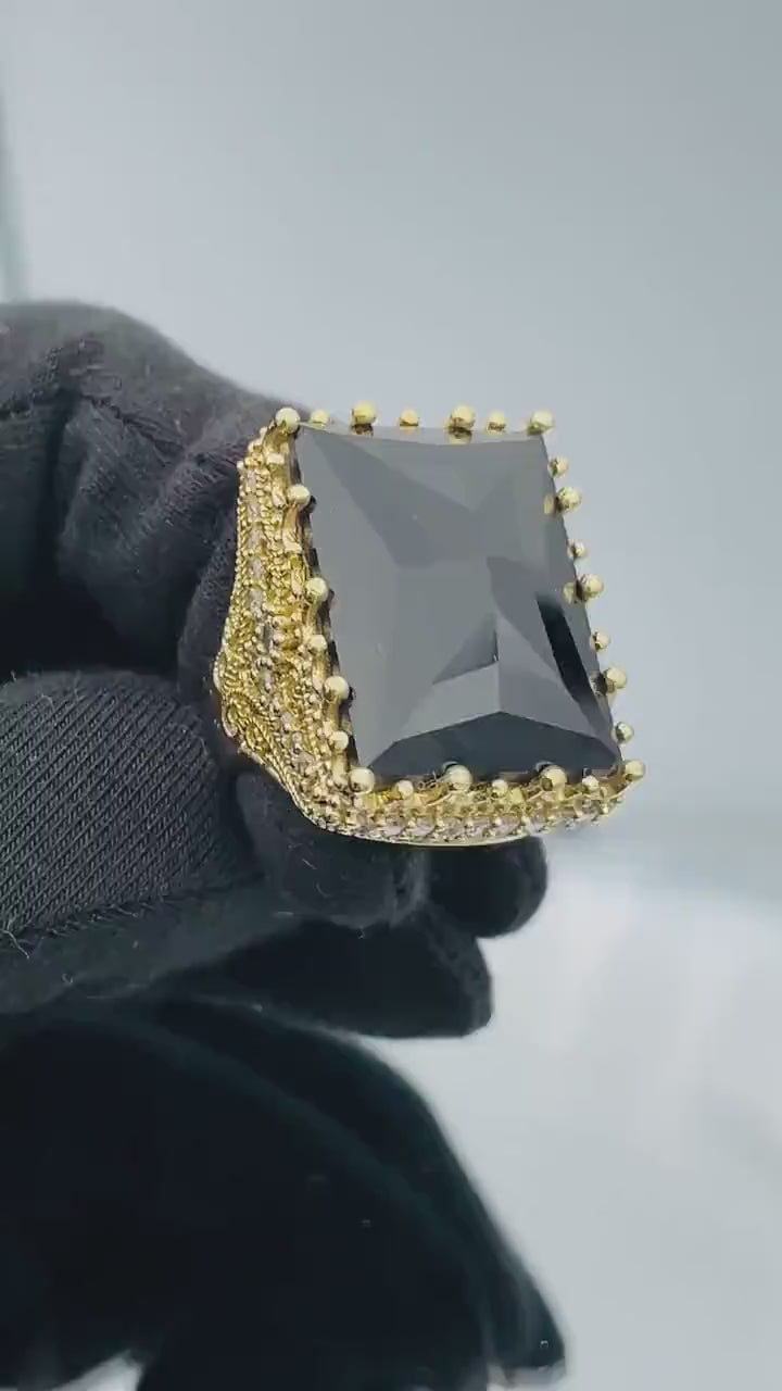 Women Black Onyx Silver Ring