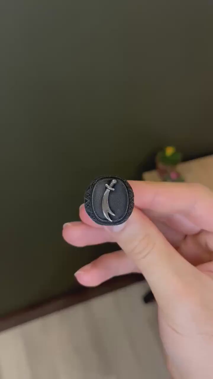 Handcrafted Zulfikar Sword Ring