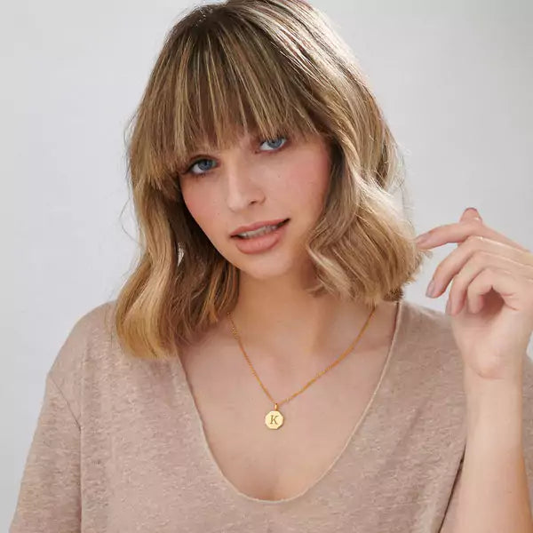 Hexagonal Disc Necklace