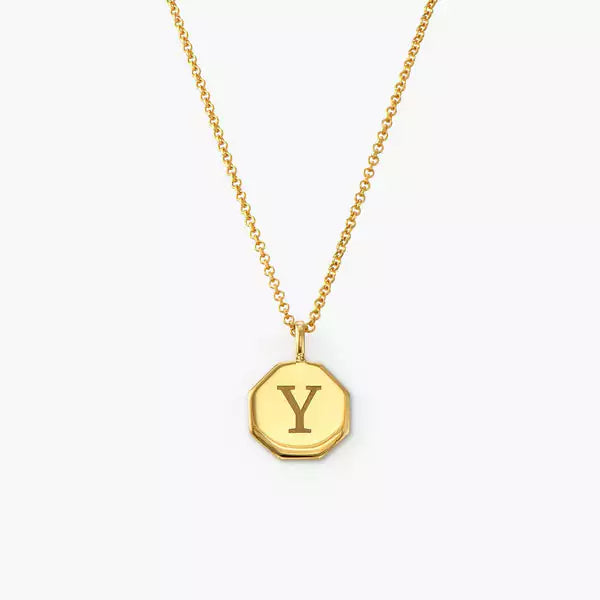 Hexagonal Disc Necklace